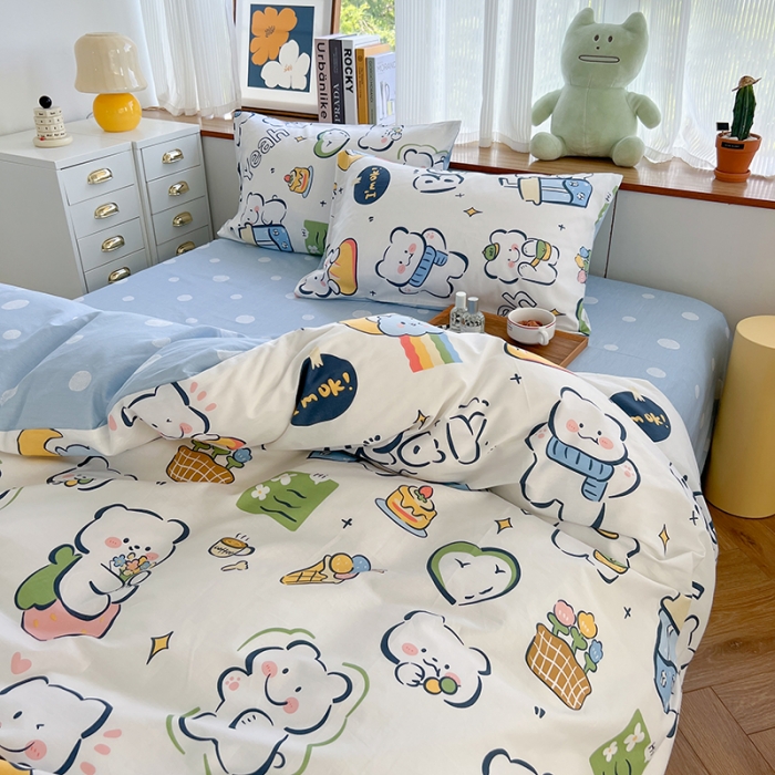 91家纺网 家纺一手货源 找家纺 麦伦 2022新款13372全棉儿童卡通系列四件套 酷爽夏日