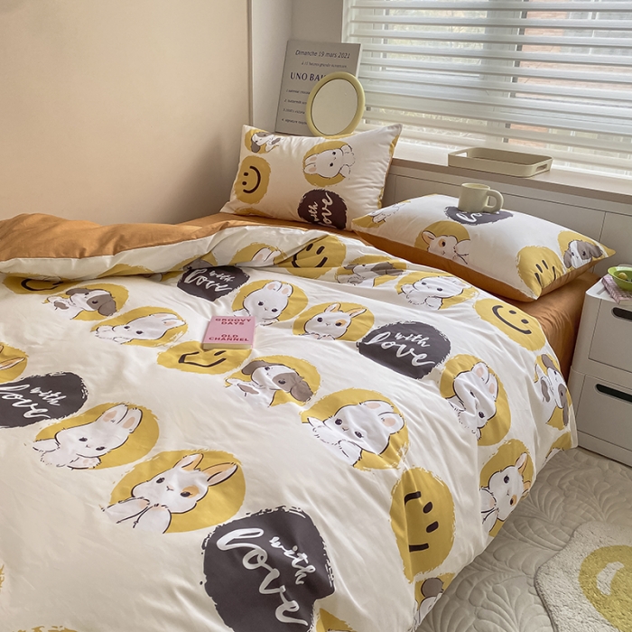 91家纺网 家纺一手货源 找家纺 麦伦 2022新款13372全棉儿童卡通系列四件套 超可爱