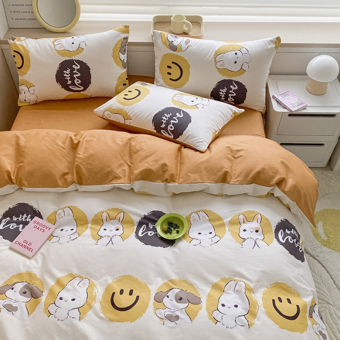 91家纺网 家纺一手货源 找家纺 麦伦 2022新款13372全棉儿童卡通系列四件套 超可爱