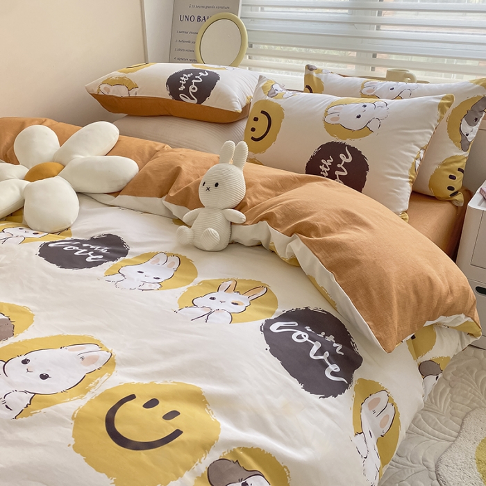 91家纺网 家纺一手货源 找家纺 麦伦 2022新款13372全棉儿童卡通系列四件套 超可爱