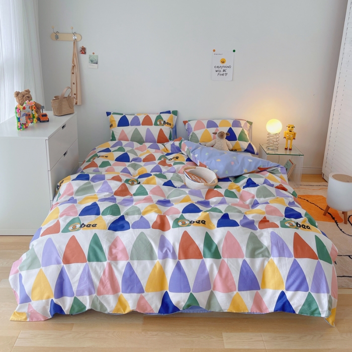 91家纺网 家纺一手货源 找家纺 麦伦 2022新款13372全棉儿童卡通系列四件套 初心