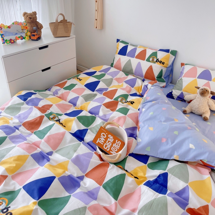 91家纺网 家纺一手货源 找家纺 麦伦 2022新款13372全棉儿童卡通系列四件套 初心