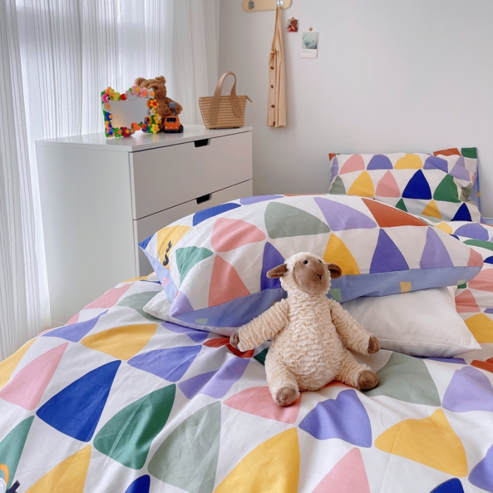 91家纺网 家纺一手货源 找家纺 麦伦 2022新款13372全棉儿童卡通系列四件套 初心