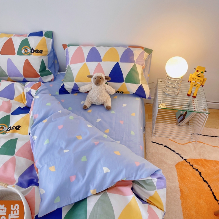 91家纺网 家纺一手货源 找家纺 麦伦 2022新款13372全棉儿童卡通系列四件套 初心