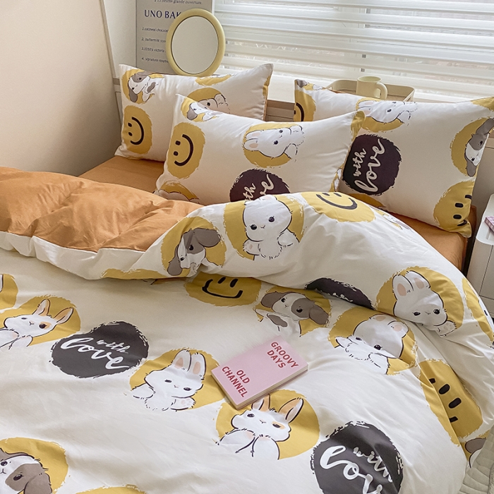 91家纺网 家纺一手货源 找家纺 麦伦 2022新款13372全棉儿童卡通系列四件套 超可爱