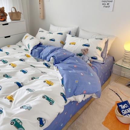 91家纺网 家纺一手货源 找家纺 麦伦 2022新13372全棉儿童卡通系列四件套 星际场景二