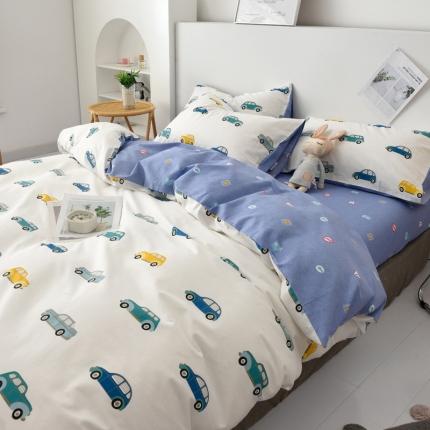 91家纺网 家纺一手货源 找家纺 麦伦 2022新款全棉儿童卡通系列四件套 星际场景一