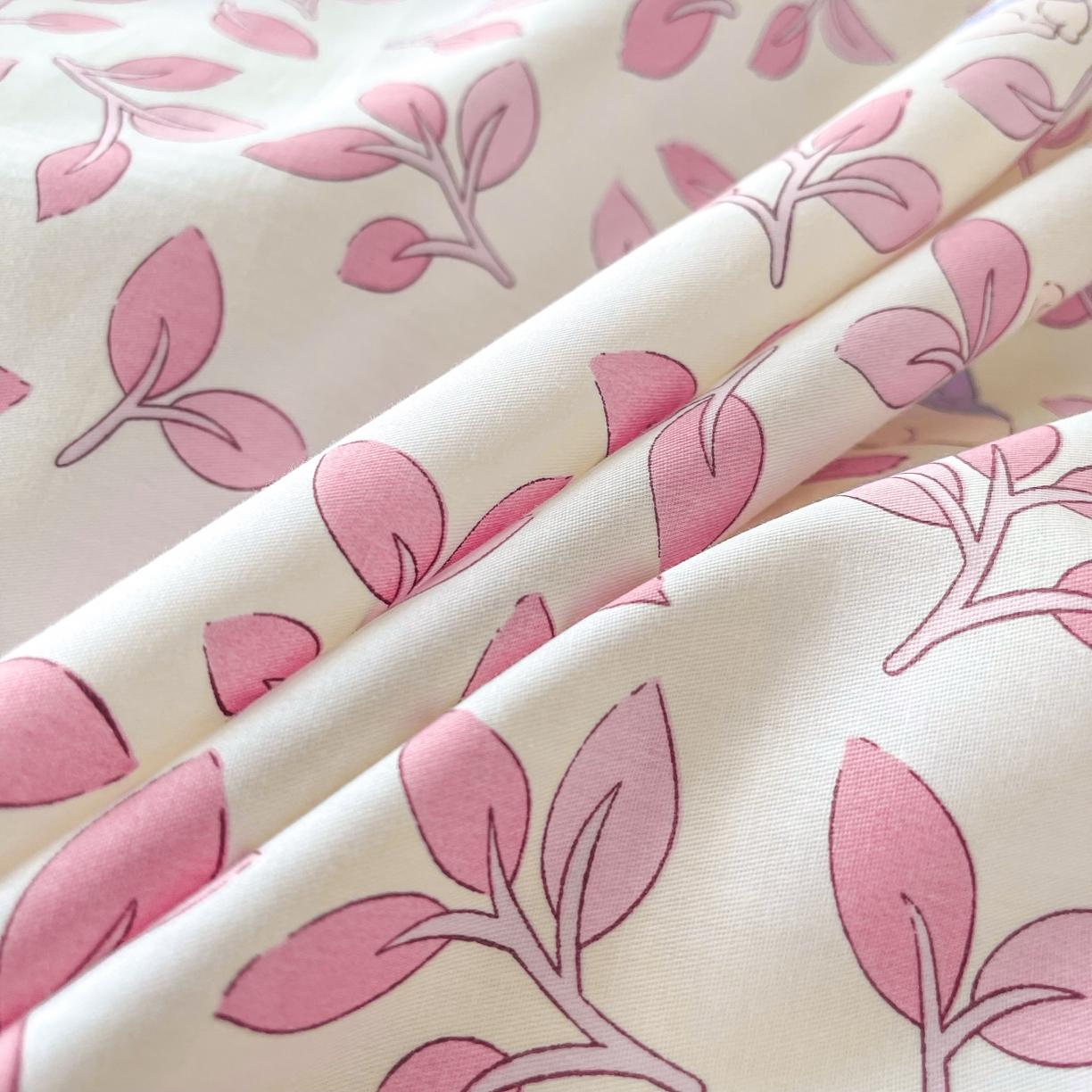 91家纺网 家纺一手货源 找家纺 麦伦 2022新款13372全棉儿童卡通系列四件套 菲菲兔粉