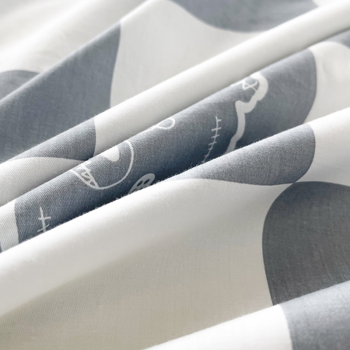 91家纺网 家纺一手货源 找家纺 麦伦 2022新款13372全棉儿童卡通系列四件套 灰格熊