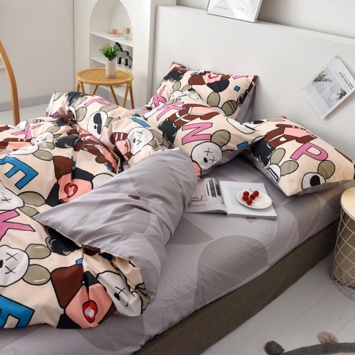 91家纺网 家纺一手货源 找家纺 麦伦 2022新款13372全棉儿童卡通系列四件套 酷酷兔