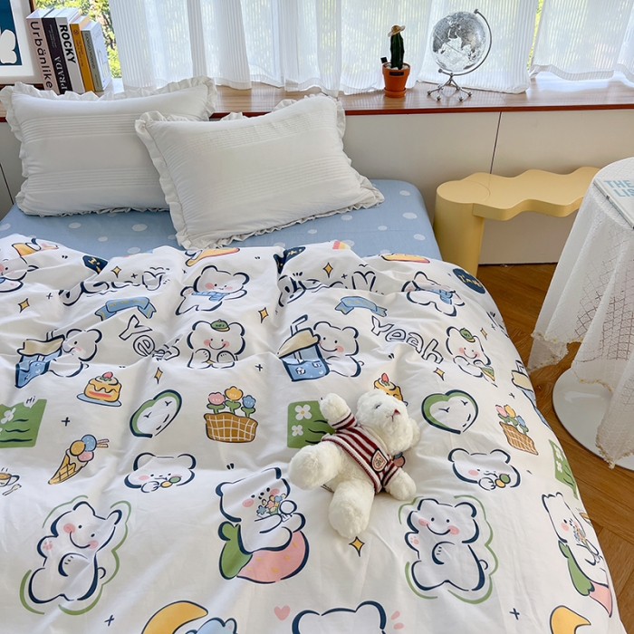 91家纺网 家纺一手货源 找家纺 麦伦 2022新款13372全棉儿童卡通系列单被套 酷爽夏日