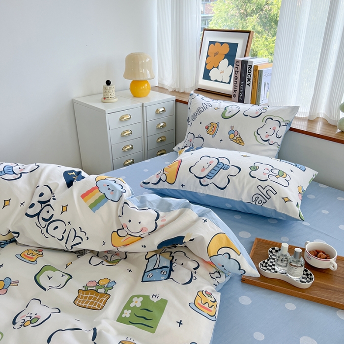 91家纺网 家纺一手货源 找家纺 麦伦 2022新款13372全棉儿童卡通系列单被套 酷爽夏日