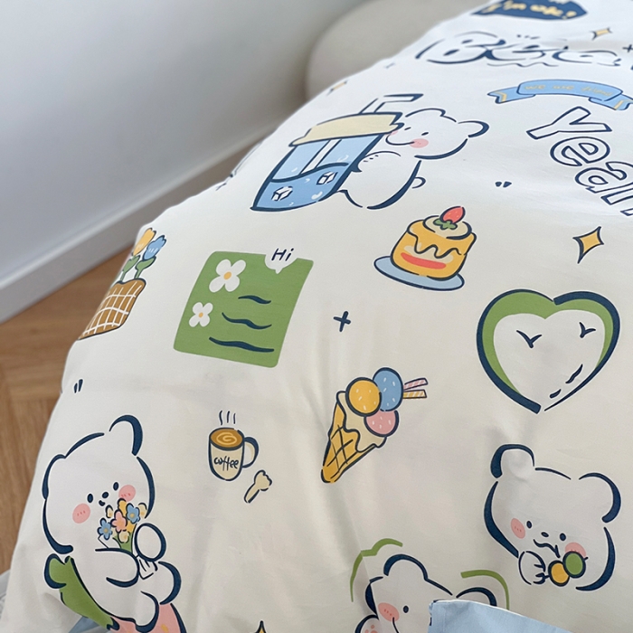 91家纺网 家纺一手货源 找家纺 麦伦 2022新款13372全棉儿童卡通系列单被套 酷爽夏日