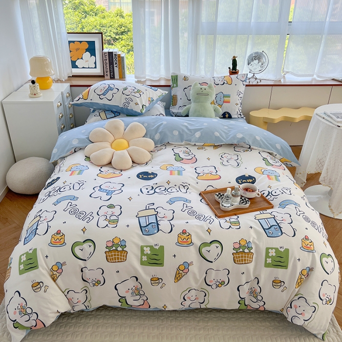 91家纺网 家纺一手货源 找家纺 麦伦 2022新款13372全棉儿童卡通系列单被套 酷爽夏日