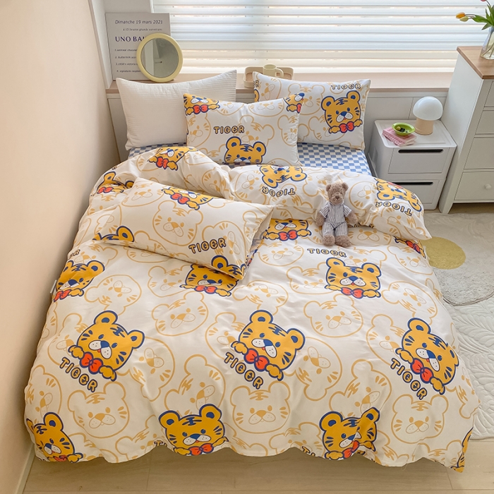 91家纺网 家纺一手货源 找家纺 麦伦 2022新款13372全棉儿童卡通系列单被套 调皮虎