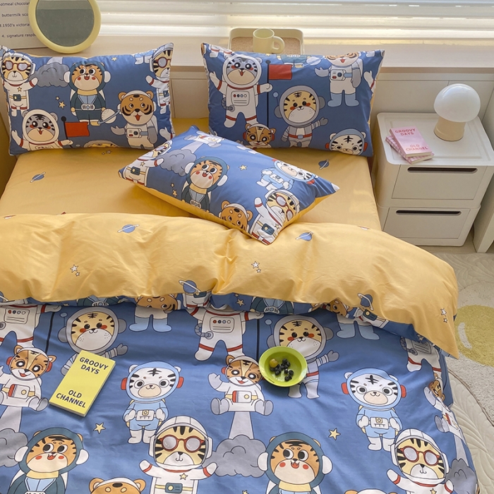 91家纺网 家纺一手货源 找家纺 麦伦 2022新款13372全棉儿童卡通系列单被套 梦之队