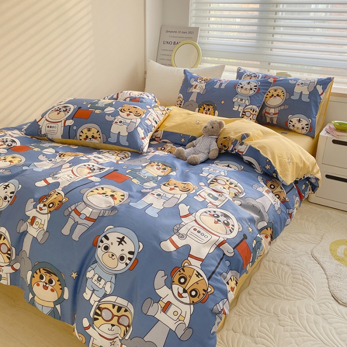 91家纺网 家纺一手货源 找家纺 麦伦 2022新款13372全棉儿童卡通系列单被套 梦之队