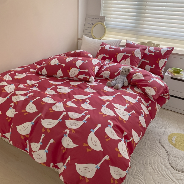 91家纺网 家纺一手货源 找家纺 麦伦 2022新款13372全棉儿童卡通系列单被套 绅士鹅