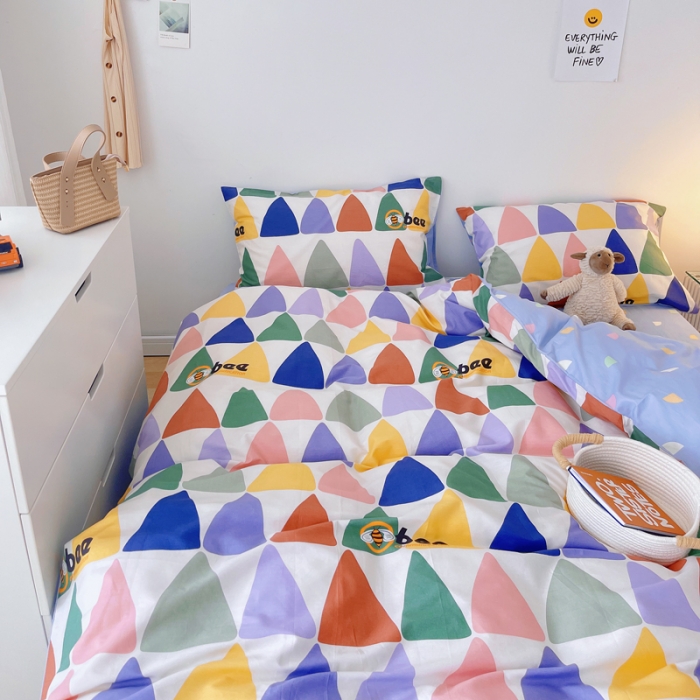 91家纺网 家纺一手货源 找家纺 麦伦 2022新款13372全棉儿童卡通系列单被套 初心