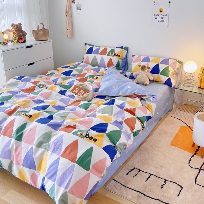 91家纺网 家纺一手货源 找家纺 麦伦 2022新款13372全棉儿童卡通系列单被套 初心