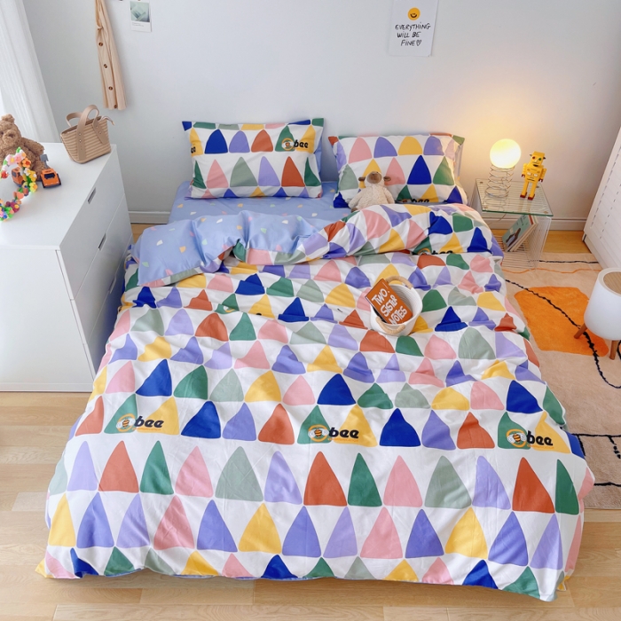 91家纺网 家纺一手货源 找家纺 麦伦 2022新款13372全棉儿童卡通系列单被套 初心