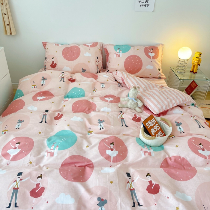91家纺网 家纺一手货源 找家纺 麦伦 2022新款13372全棉儿童卡通系列单被套 胡桃夹子场景二