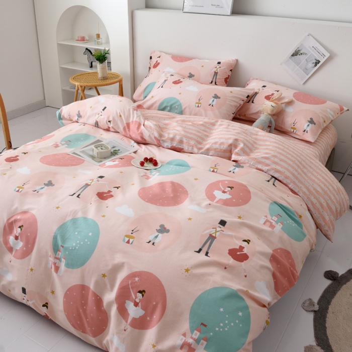 91家纺网 家纺一手货源 找家纺 麦伦 2022新款13372全棉儿童卡通系列单被套 胡桃夹子场景一