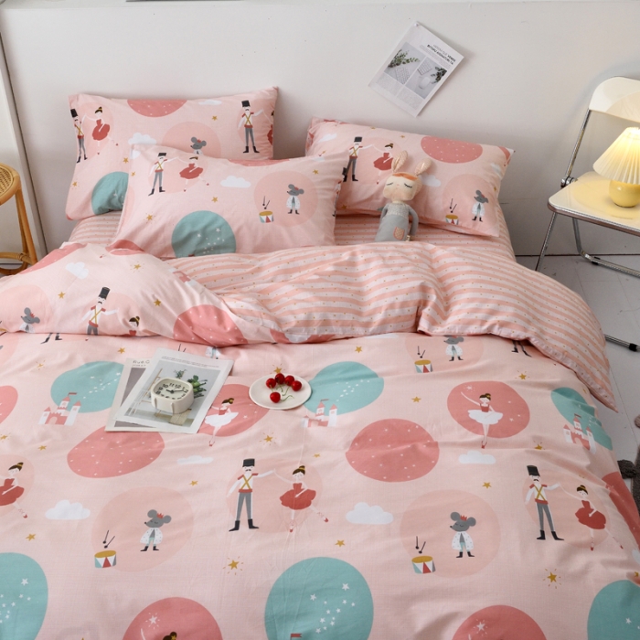 91家纺网 家纺一手货源 找家纺 麦伦 2022新款13372全棉儿童卡通系列单被套 胡桃夹子场景一