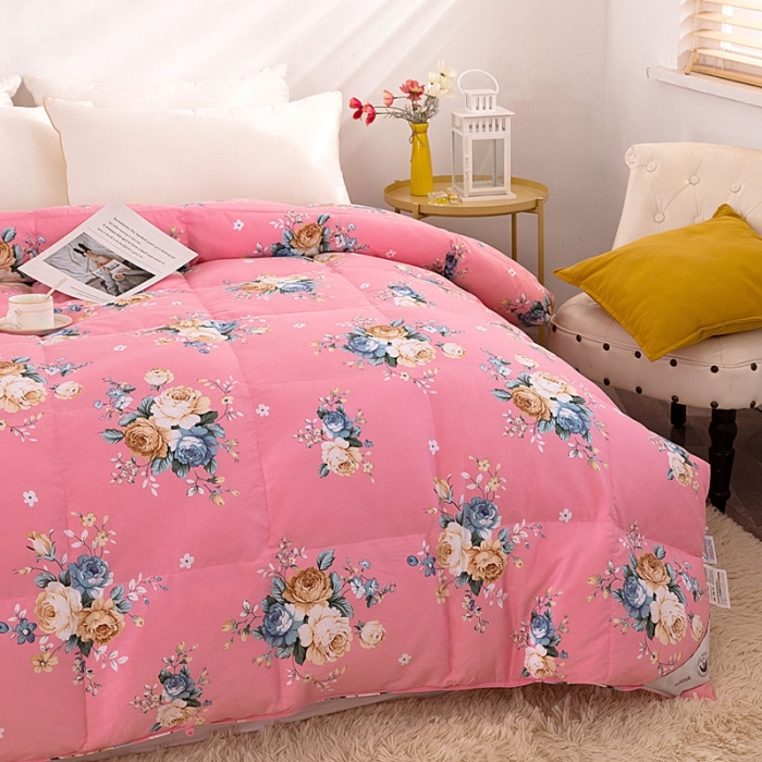 91家纺网 家纺一手货源 找家纺 （总）锦瑞羽绒 2022新款全棉印花双层单边羽绒被