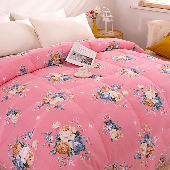 91家纺网 家纺一手货源 找家纺 （总）锦瑞羽绒 2022新款全棉印花双层单边羽绒被