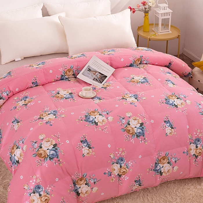 91家纺网 家纺一手货源 找家纺 （总）锦瑞羽绒 2022新款全棉印花双层单边羽绒被