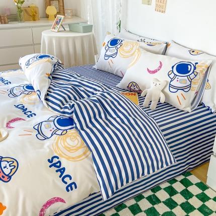 麦伦 2022新款13372全棉儿童卡通系列单被套 太空宇航员