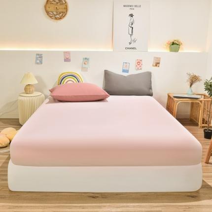 91家纺网 家纺一手货源 找家纺 （总）极梦 2025新款ins纯色水洗棉磨毛单床笠三件套 床垫保护套