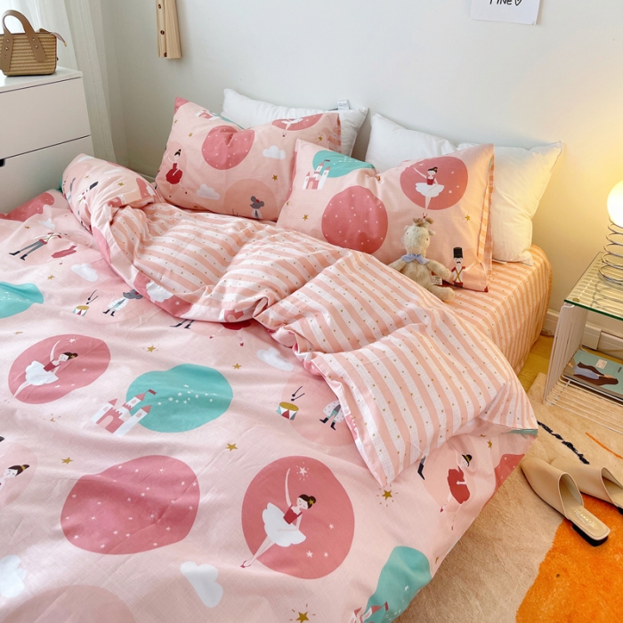 91家纺网 家纺一手货源 找家纺 麦伦 2022新款13372全棉儿童卡通系列单被套 胡桃夹子场景二