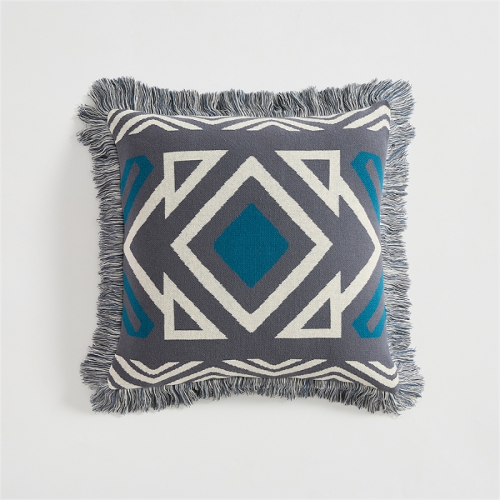 91家纺网 家纺一手货源 找家纺 暖绵绵 新款全棉蕾娜丝抱枕套系列 蓝色