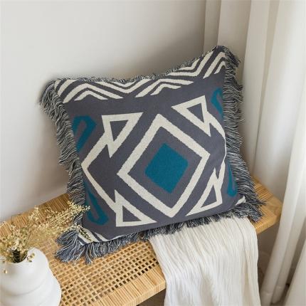 暖绵绵 新款全棉蕾娜丝抱枕套系列 蓝色