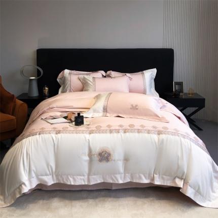 91家纺网 家纺一手货源 找家纺 总 馨蕊2022新款100支全棉高精密刺绣四件套COCO小姐