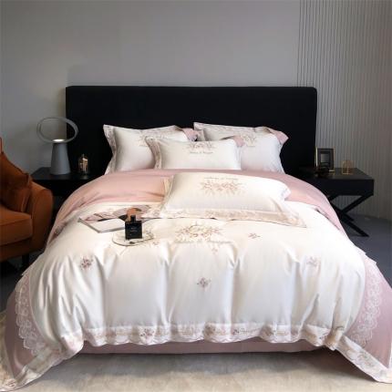 总 馨蕊2022新款100支全棉高精密刺绣四件套-朵拉