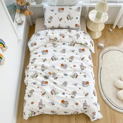 91家纺网 家纺一手货源 找家纺 （总）定做60支全棉贡缎儿童被套纯棉幼儿园被罩垫套褥子套