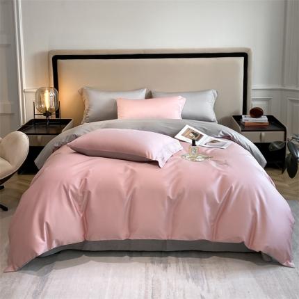 91家纺网 家纺一手货源 找家纺 798家纺 2022新款长绒棉贡缎单被套 浅豆沙