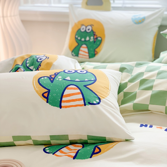 91家纺网 家纺一手货源 找家纺 澳萝拉 2023新款全棉印花四件套会员减5元 嗨迪诺