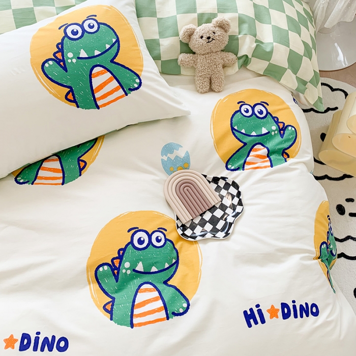 91家纺网 家纺一手货源 找家纺 澳萝拉 2023新款全棉印花四件套会员减5元 嗨迪诺