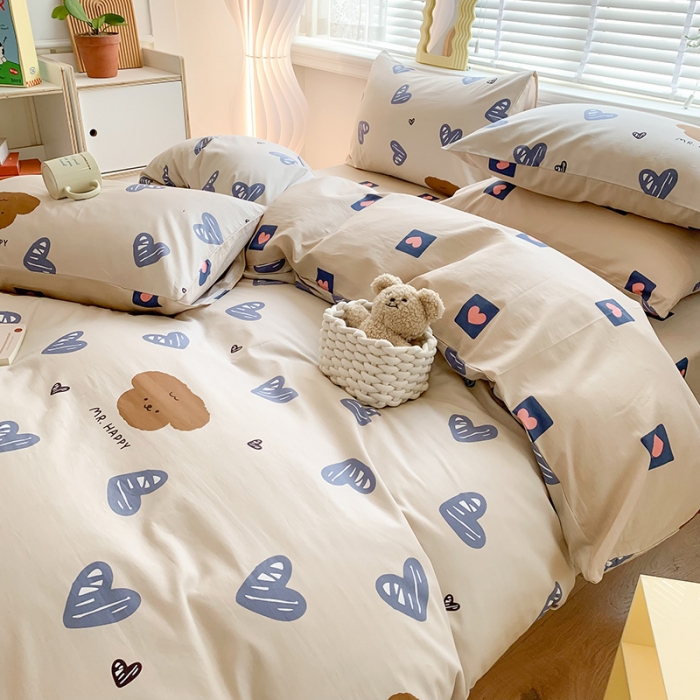 91家纺网 家纺一手货源 找家纺 澳萝拉 2023新款全棉印花四件套会员减5元 可爱多多