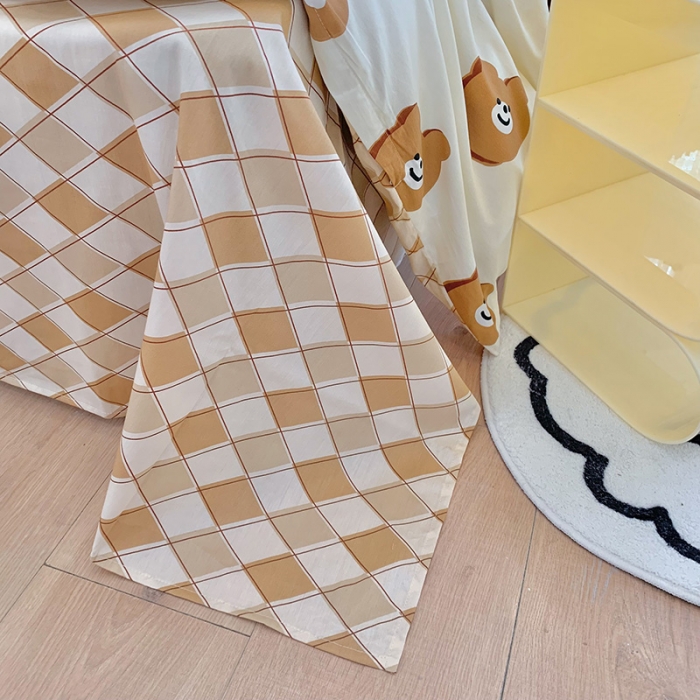 91家纺网 家纺一手货源 找家纺 澳萝拉 2023新款全棉印花四件套会员减5元 熊熊的面包