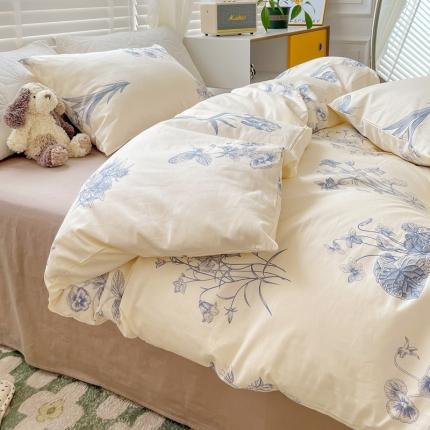 捌月 2023新款13372喷气全棉四件套繁花系列 芊芊