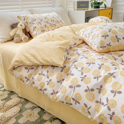 捌月 2023新款13372喷气全棉四件套繁花系列 午后