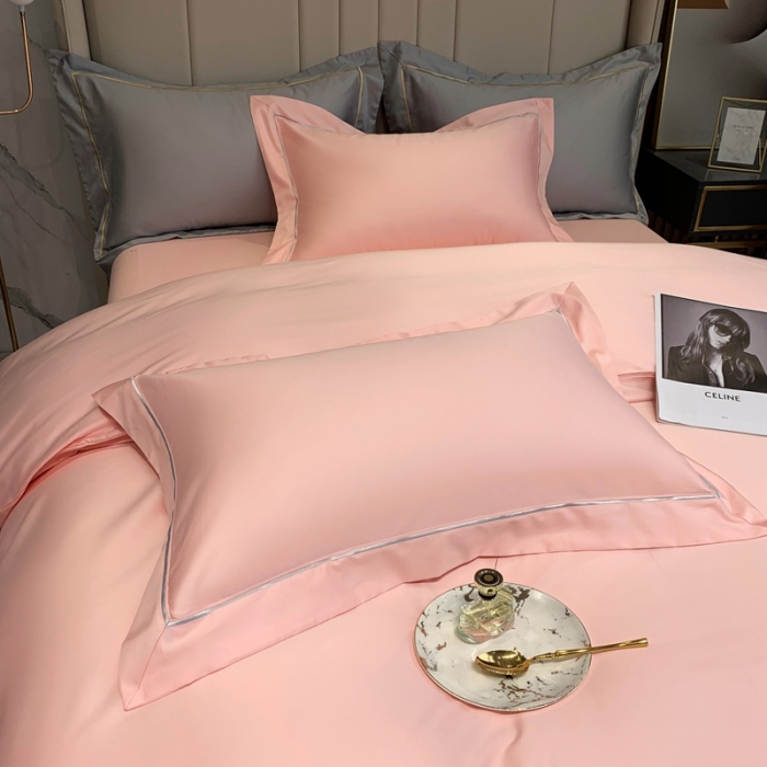 91家纺网 家纺一手货源 找家纺 榻尚 2023新品海岛棉魅系列四件套 魅-玫瑰粉