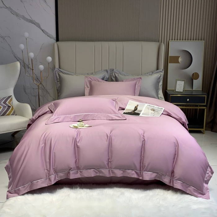 91家纺网 家纺一手货源 找家纺 榻尚 2023新品海岛棉魅系列四件套 魅-优雅紫