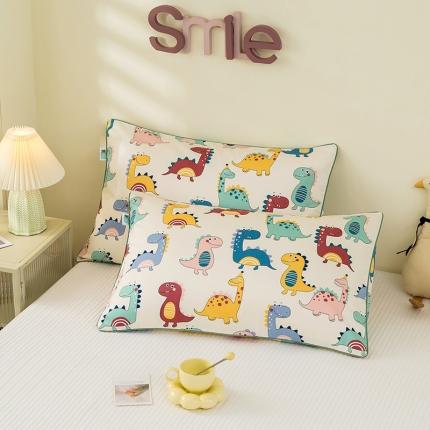 91家纺网 家纺一手货源 找家纺 良佐生活 2022新款60s全棉贡缎卡通印花枕套（单只） 小神龙