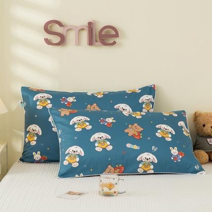 91家纺网 家纺一手货源 找家纺 良佐生活 2022新款60s全棉贡缎卡通印花枕套（单只） 小可爱